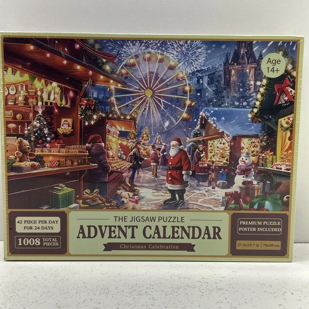 Christmas Advent Calendar Jigsaw Puzzle 1008 Pieces 27.5x19.7 Inch